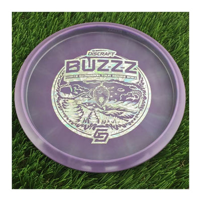 Discraft ESP Swirl Buzzz with Chris Dickerson Tour Series 2023 Stamp - 176g - Solid Purple