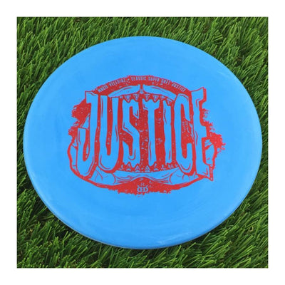 Dynamic Discs Classic Super Soft Justice with Macie Velediaz Shark Jaw Team Series 2023 Stamp - 173g - Solid Light Blue