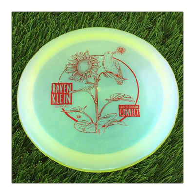Dynamic Discs Lucid Ice Chameleon Convict with Raven Klein Sunflower Team Series 2023 Stamp - 173g - Translucent Pale Yellow