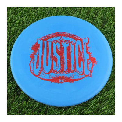 Dynamic Discs Classic Super Soft Justice with Macie Velediaz Shark Jaw Team Series 2023 Stamp - 174g - Solid Light Blue