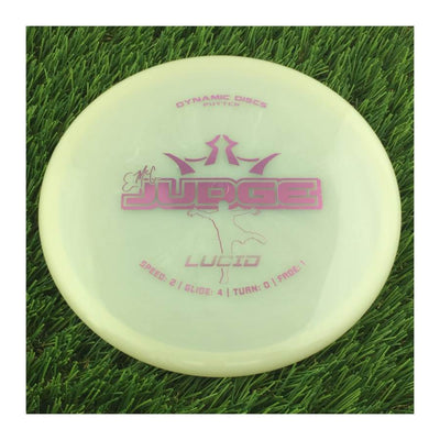Dynamic Discs Lucid EMAC Judge with EMAC Signature Stamp - 176g - Translucent White