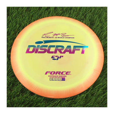 Discraft ESP Force with Paul McBeth - 6x World Champion Signature Stamp - 169g - Solid Yellow