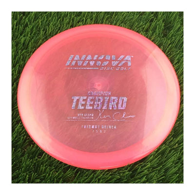 Innova Champion Teebird with Ken Climo 12x World Champion Burst Logo Stamp - 171g - Translucent Pink