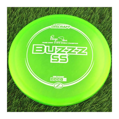Discraft Elite Z BuzzzSS with Paige Shue - 2018 World Champion Stamp - 174g - Translucent Lime Green