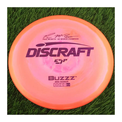 Discraft ESP Buzzz with Paul McBeth - 6x World Champion Signature Stamp - 177g - Solid Orangish Pink
