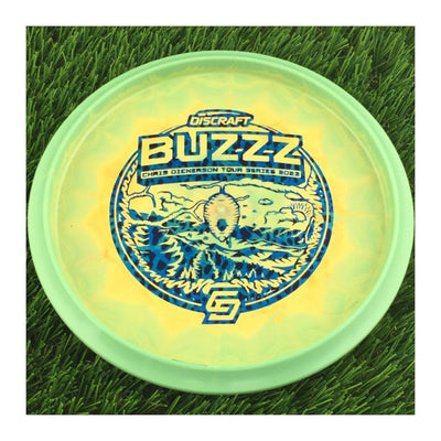 Discraft ESP Swirl Buzzz with Chris Dickerson Tour Series 2023 Stamp - 176g - Solid Muted Green