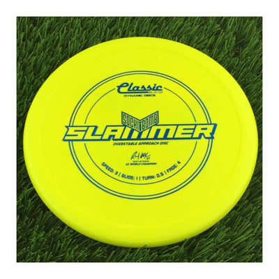 Dynamic Discs Classic Blend SockiBomb Slammer with Sockibomb Ricky Wysocki Signature 2x World Champion Stamp - 174g - Solid Yellow