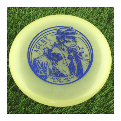 Dynamic Discs Lucid-X Moonshine Agent with Carter Ahrens Secret Agent Team Series 2023 Stamp - 176g - Translucent Glow