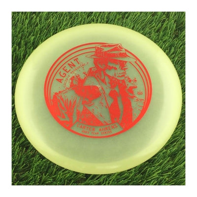 Dynamic Discs Lucid-X Moonshine Agent with Carter Ahrens Secret Agent Team Series 2023 Stamp - 175g - Translucent Glow