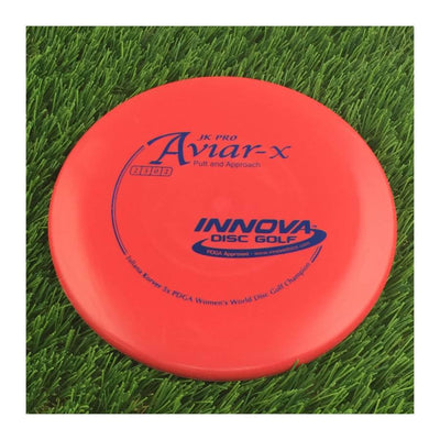 Innova Pro JK Aviar-x with Juliana Korver 5x PDGA Women's World Disc Golf Champion Stamp - 155g - Solid Red