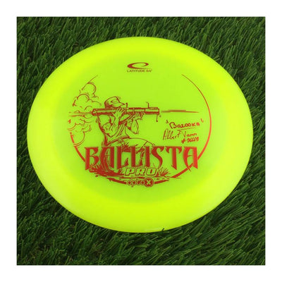 Latitude 64 Opto-X Ballista Pro with Albert Bazooka Tamm #76669 2022 Team Series Stamp - 176g - Translucent Yellow
