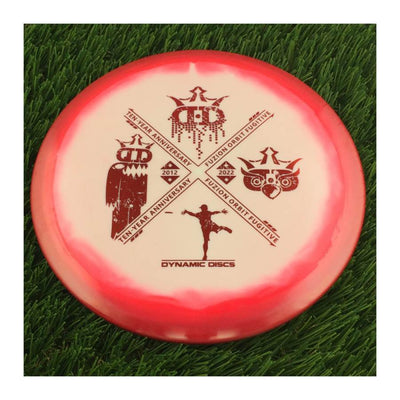 Dynamic Discs Fuzion Orbit Fugitive with Ten-Year Anniversary 2012-2022 Stamp - 177g - Solid Red