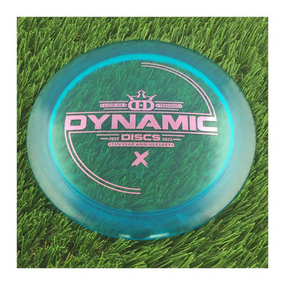 Dynamic Discs Lucid Ice Trespass with Ten-Year Anniversary 2012-2022 Stamp - 175g - Translucent Blue