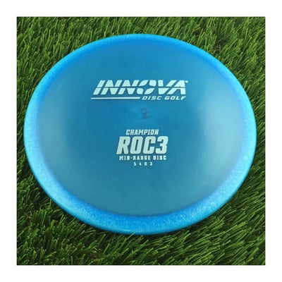 Innova Champion Roc3 with Burst Logo Stock Stamp - 149g - Translucent Blue