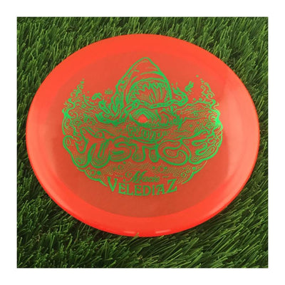 Dynamic Discs Fluid Justice with Macie Velediaz Jaws & Chain Team Series 2023 Stamp - 173g - Translucent Red