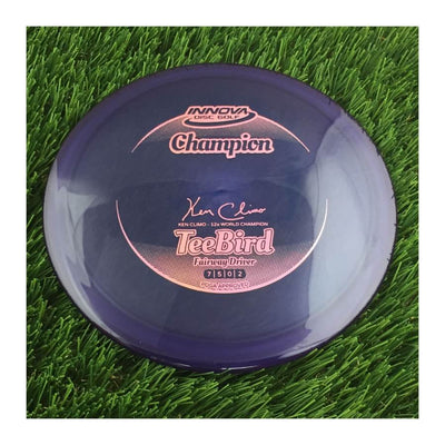 Innova Champion Teebird with Ken Climo 12 Time World Champion Signature Stamp - 165g - Translucent Dark Purple