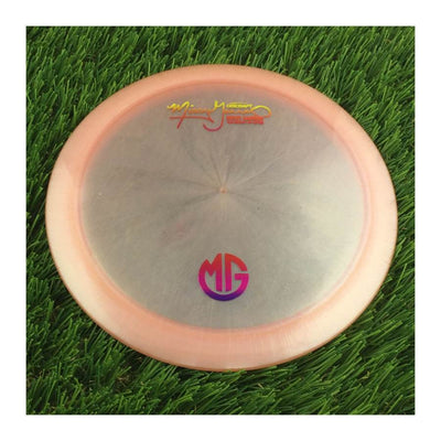 Discraft Elite Z Color Shift Thrasher with Missy Gannon Signature Team Discraft Co-Captain - MG Small Logo Stamp - 172g - Translucent Salmon Pink