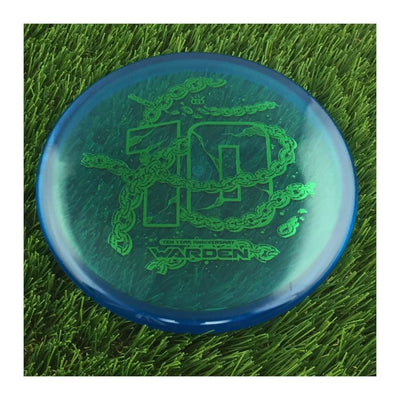 Dynamic Discs Lucid Ice Warden with Ten Year Anniversary Edition Breaking Chains Stamp - 176g - Translucent Blue