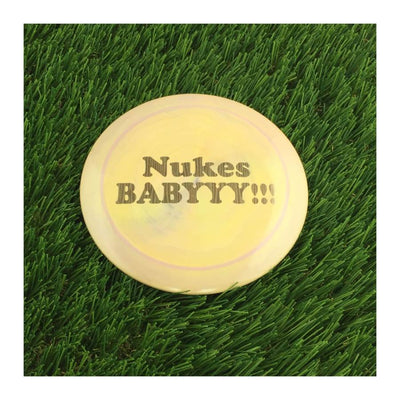 Discraft ESP Mini Nuke Mini with Nukes Babyyy!!! - Ezra Aderhold Stamp - 72g - Solid Muted Yellow