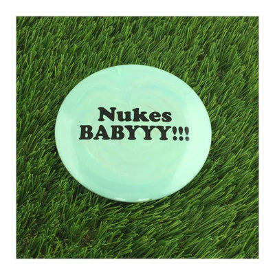 Discraft ESP Mini Nuke Mini with Nukes Babyyy!!! - Ezra Aderhold Stamp - 72g - Solid Teal Green