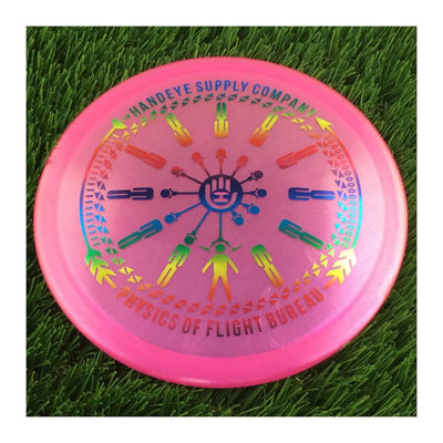 Dynamic Discs Lucid Ice Glimmer EMAC Truth with HSCO Physics of Flight Bureau Assembly Line Stamp - 177g - Translucent Pink