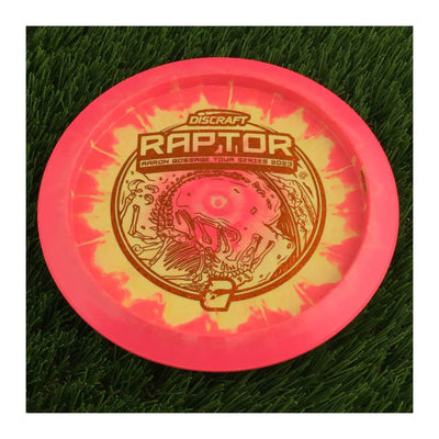 Discraft ESP Swirl Raptor with Aaron Gossage Tour Series 2023 Stamp - 172g - Solid Pink
