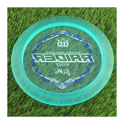 Dynamic Discs Lucid Ice Raider with RickyWysocki - 2X World Champion & Sockibomb Ring Bottom Stamp - 173g - Translucent Blue