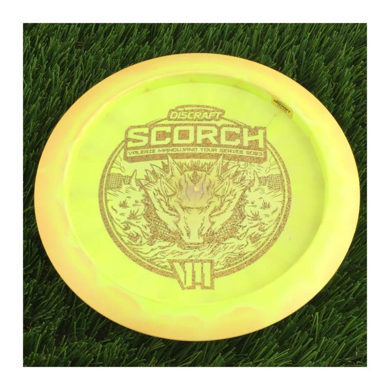 Discraft ESP Swirl Scorch with Valerie Mandujano Tour Series 2023 Stamp - 172g - Solid Yellow