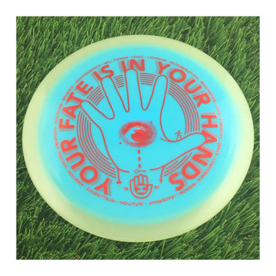 Dynamic Discs Lucid Moonshine Orbit Felon with HSCo - Your Fate Is In Your Hands Stamp - 175g - Translucent Blue