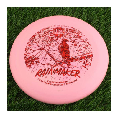 Discmania D-Line Flex 3 Color Glow Rainmaker with Creator Series Eagle McMahon 2023 Stamp - 173g - Solid Pink