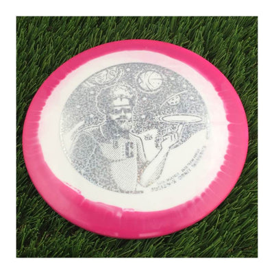 Dynamic Discs Fuzion-X Orbit Maverick with Zach Melton 2023 Team Series Stamp - 173g - Solid Pink