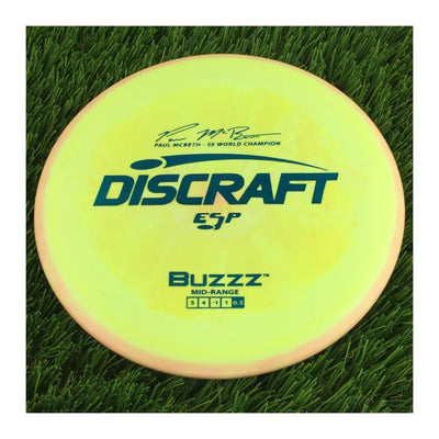 Discraft ESP Buzzz with Paul McBeth - 6x World Champion Signature Stamp - 169g - Solid Off Yellow