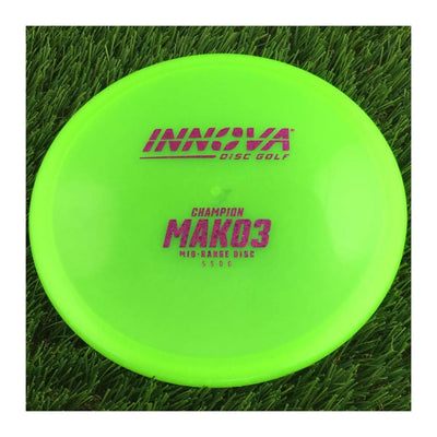 Innova Champion Mako3 with Burst Logo Stock Stamp - 159g - Translucent Lime Green
