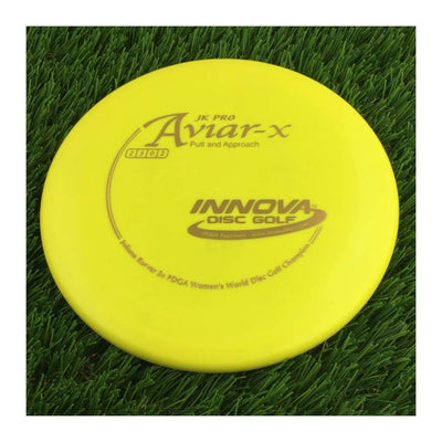Innova Pro JK Aviar-x with Juliana Korver 5x PDGA Women's World Disc Golf Champion Stamp - 168g - Solid Yellow