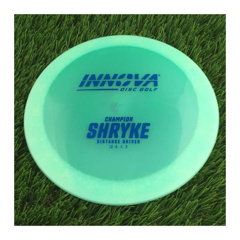 Innova Champion Champion Shryke with Burst Logo Stock Stamp - 133g - Translucent Turquoise Blue