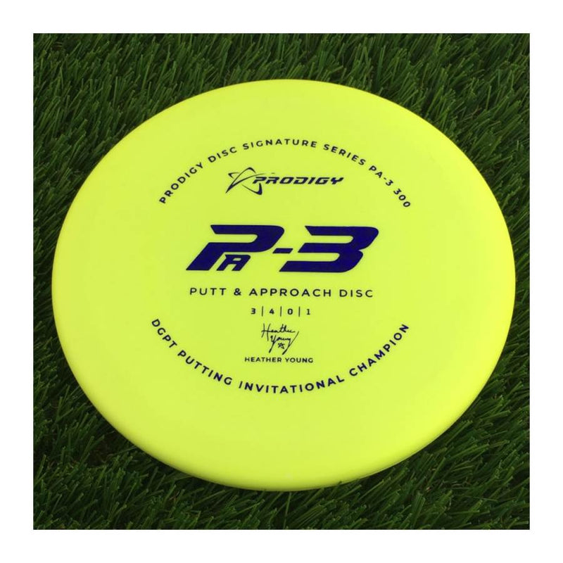 Prodigy 300 PA-3 with 2022 Signature Series Heather Young - DGPT Putting Invitational Champion Stamp - 174g - Solid Yellow