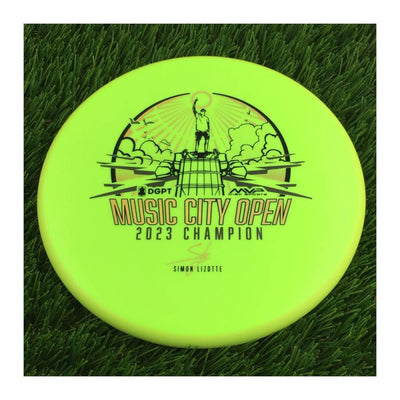 Axiom Fission Proxy with DGPT Music City Open Champion 2023 Simon Lizotte Signature Stamp - 156g - Solid Neon Yellow