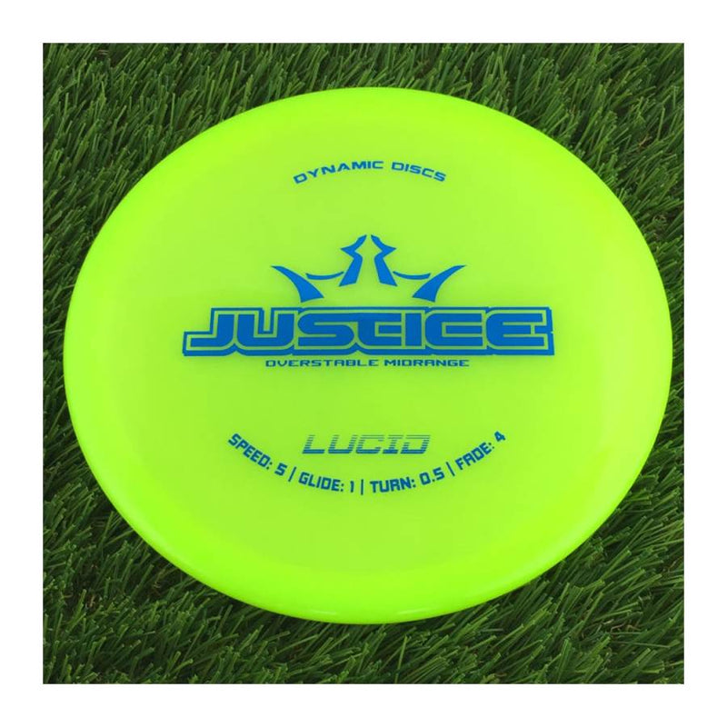 Dynamic Discs Lucid Justice - 172g - Translucent Lime Green