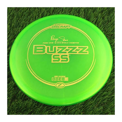 Discraft Elite Z BuzzzSS with Paige Shue - 2018 World Champion Stamp - 173g - Translucent Green