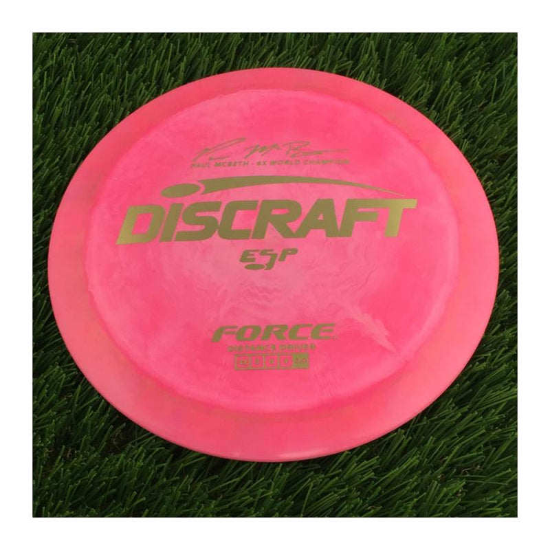 Discraft ESP Force with Paul McBeth - 6x World Champion Signature Stamp - 173g - Solid Pink