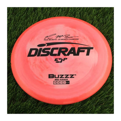 Discraft ESP Buzzz with Paul McBeth - 6x World Champion Signature Stamp - 177g - Solid Salmon Pink
