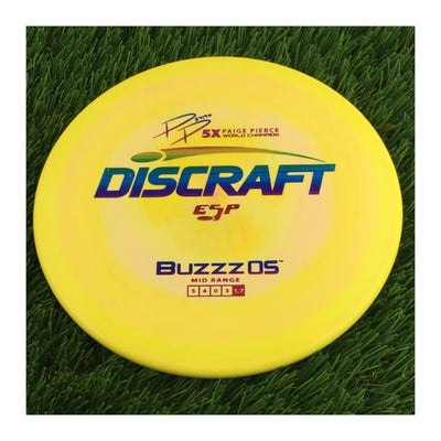 Discraft ESP BuzzzOS with PP 29190 5X Paige Pierce World Champion Stamp - 175g - Solid Yellow