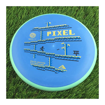 MVP Electron Firm Pixel with SimonLine Special Edition - 8-bit Disc Golf Stamp - 174g - Solid Blue