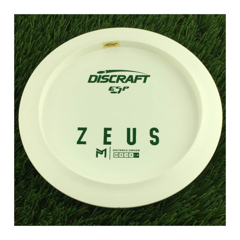 Discraft ESP Zeus with Dye Line Blank Top Bottom Stamp - 174g - Solid White