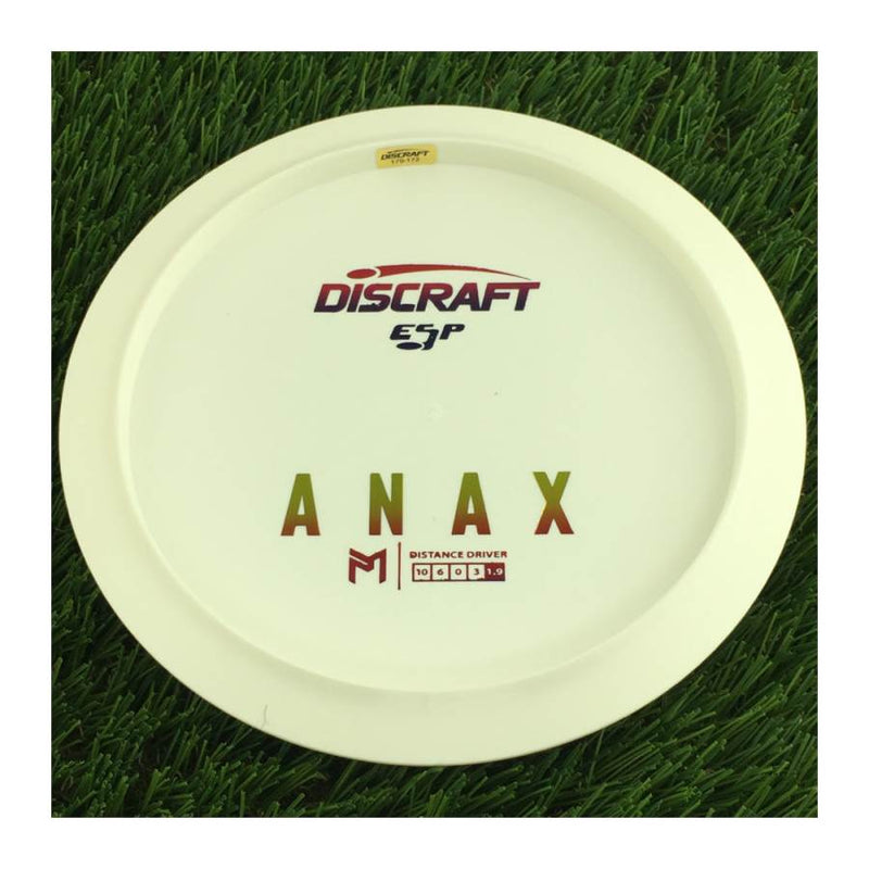 Discraft ESP Anax with Dye Line Blank Top Bottom Stamp - 172g - Solid White