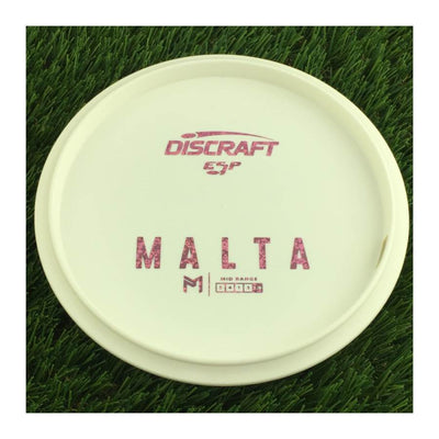Discraft ESP Malta with Dye Line Blank Top Bottom Stamp - 172g - Solid White