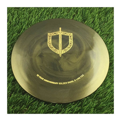 Discmania Golden Swirl S-Line FD3 with 10 Year Anniversary Sword and Shield Stamp - 175g - Solid Gold