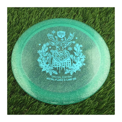 Discmania C-Line Metal Flake DD Reinvented with Holiday Reindeer Special Edition Stamp - 176g - Translucent Turquoise Green
