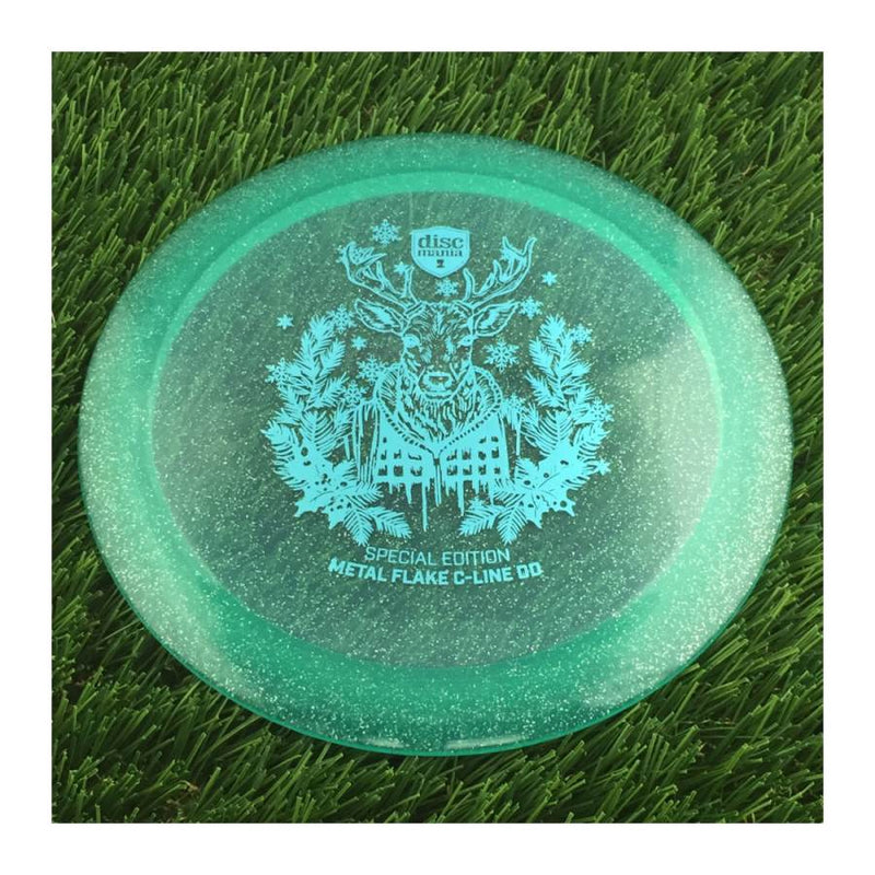 Discmania C-Line Metal Flake DD Reinvented with Holiday Reindeer Special Edition Stamp - 174g - Translucent Turquoise Green