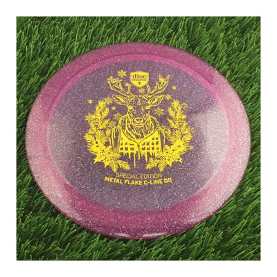 Discmania C-Line Metal Flake DD Reinvented with Holiday Reindeer Special Edition Stamp - 175g - Translucent Purple